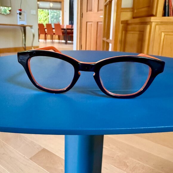 Eyebobs Reading Glasses 2267 75 Geek Girl, +2 Magnification, Black on Orange - Picture 3 of 8